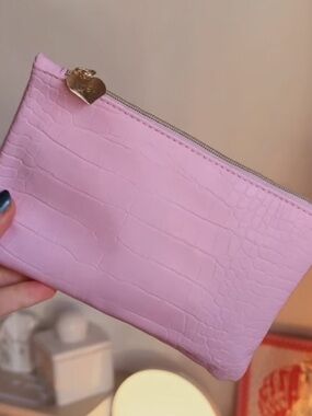 Ipsy ‘Self Love’ Light Pink Embossed Cosmetic Glam Bag